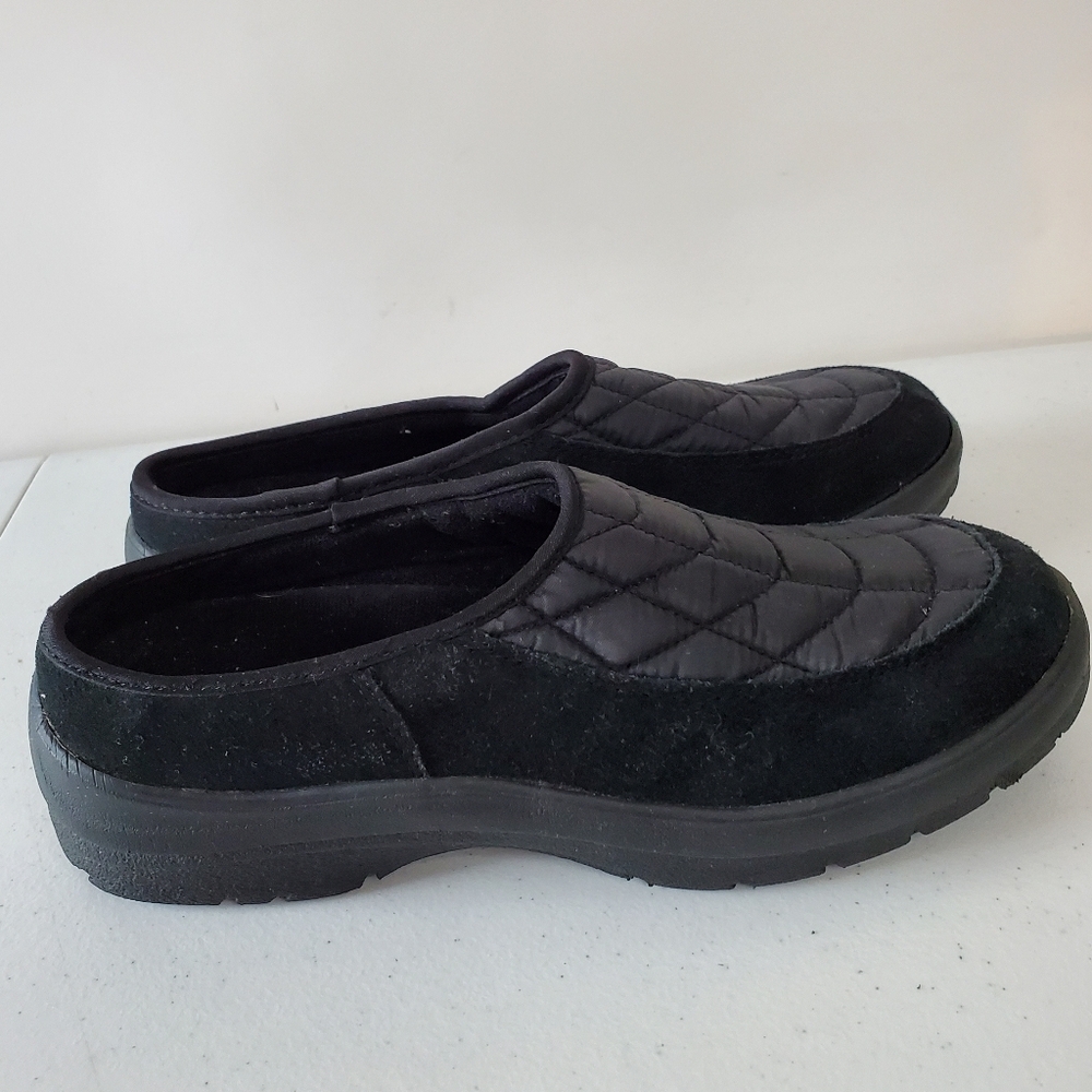 NEW St. John's Bay Leather  Mesa Women's Shoes Size 9.5 Black Cozy Slip-on